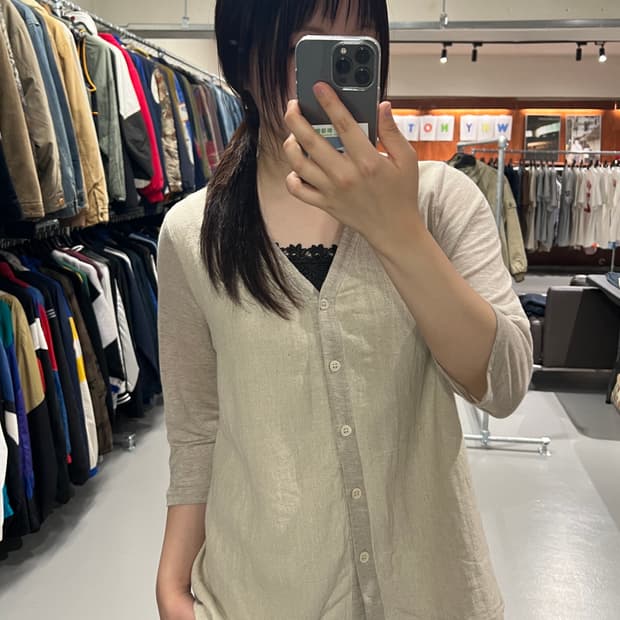 빈티지 린넨 셔츠 자켓