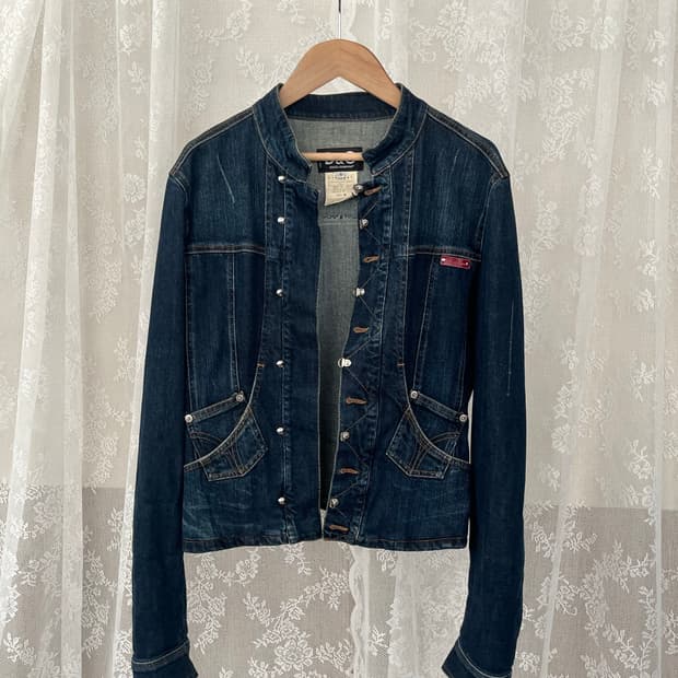 S) 돌체앤가바나 빈티지 데님 자켓 진청