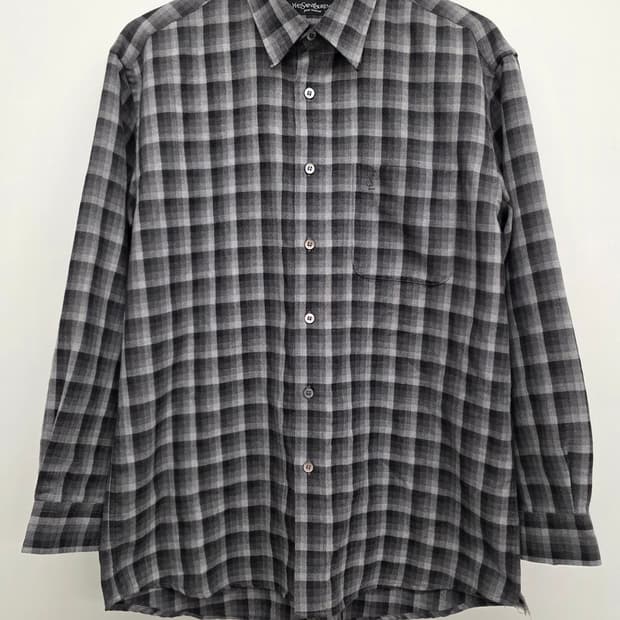 입생로랑 고급체크 셔츠남방.  싸이즈 105