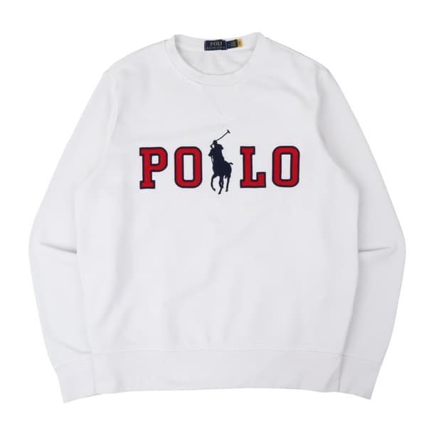 폴로 랄프로렌 qr 빅포니 로고 스웻셔츠