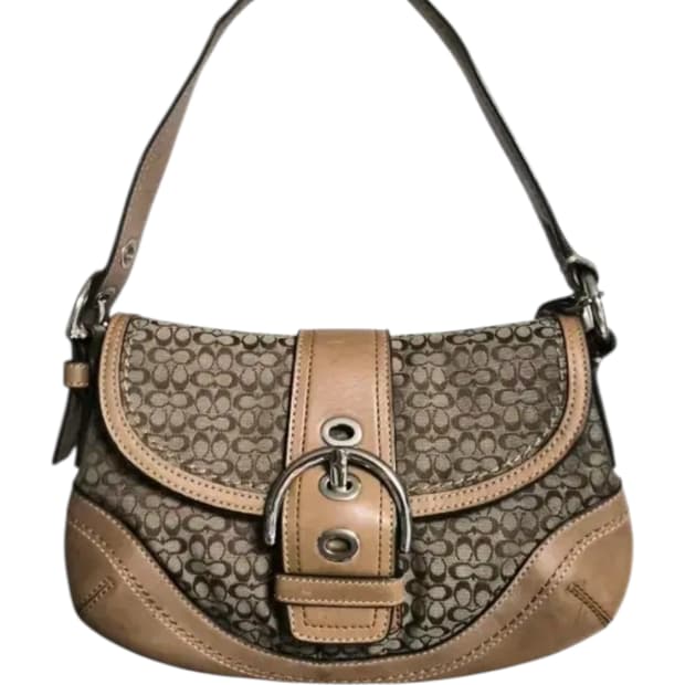 코치 스몰 소호 호보 원 숄더백 레더 블루 히메 갸루 코치시그니처 y2k