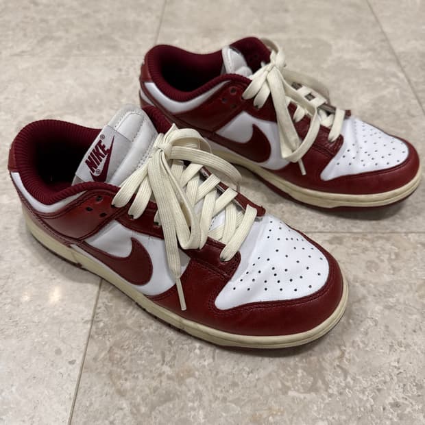 나이키 덩크 로우 레트로 프리미엄 팀 레드 앤 화이트 240사이즈