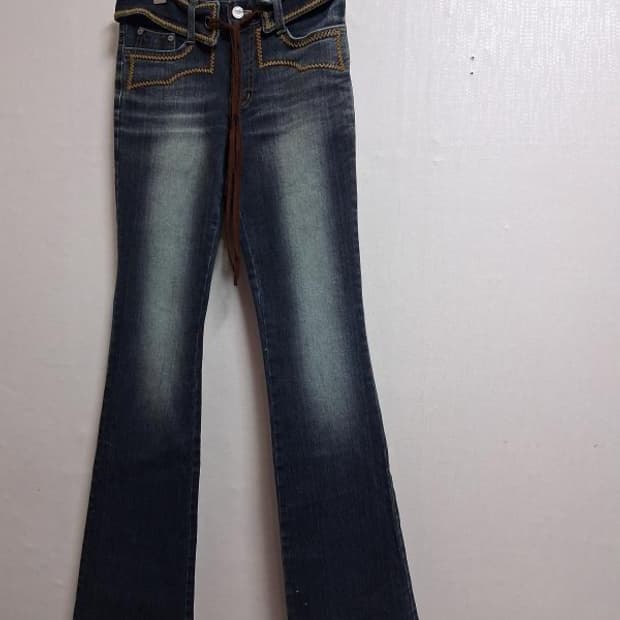 일본구제 PRO JOY 여성 부츠컷청바지 스티치 25인치