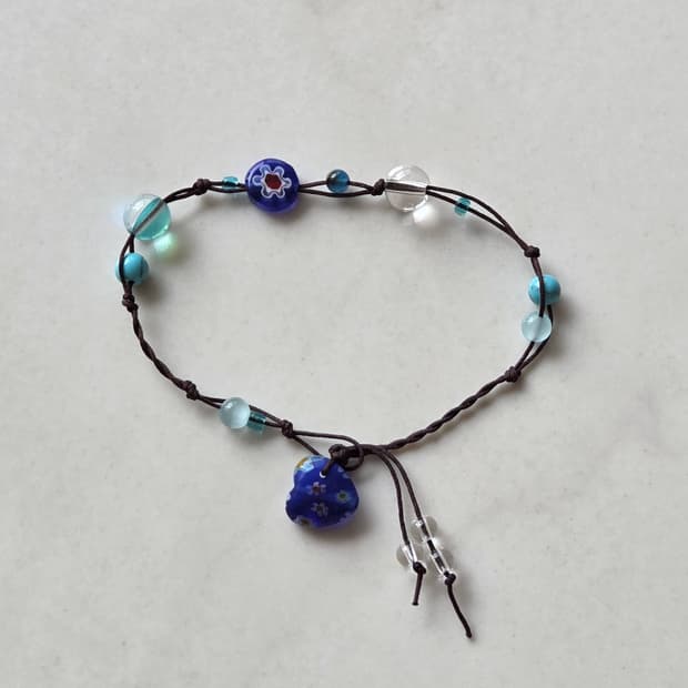 [Handmade] blue 비즈팔찌