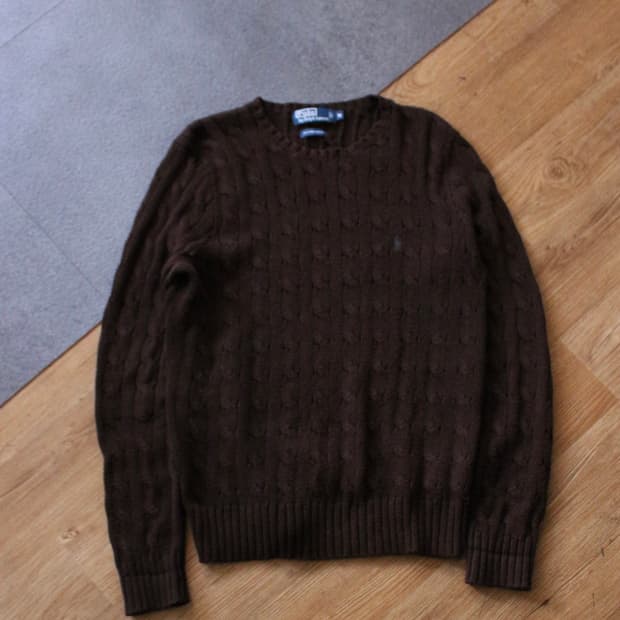 폴로 케이블 니트