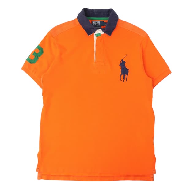 폴로 랄프로렌 오렌지 빅포니 럭비 pk 티셔츠
