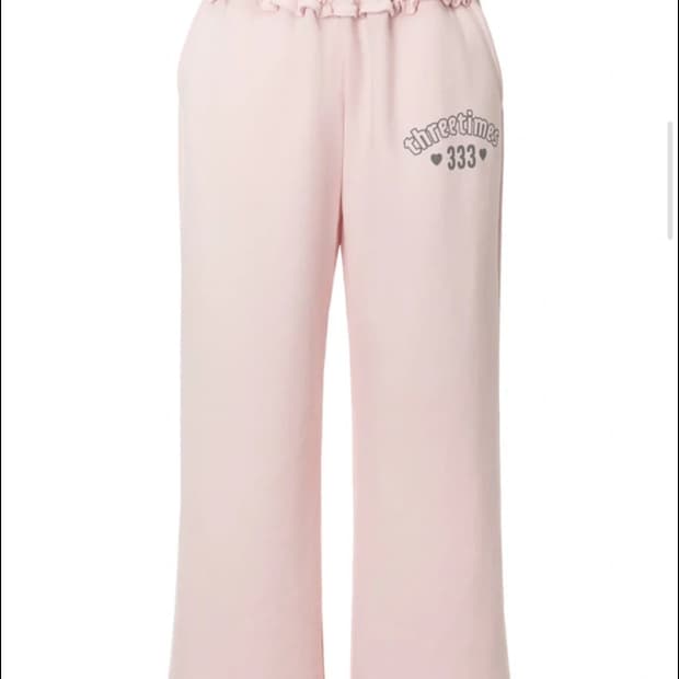 쓰리타임즈 스머프333 팬츠 핑크 smurf