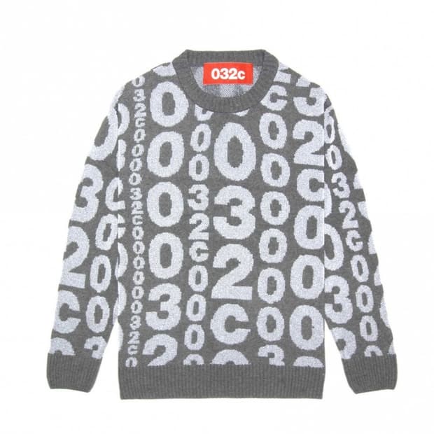 032C LOGO KNIT PULLOVER REFLECTIVE - GRE
