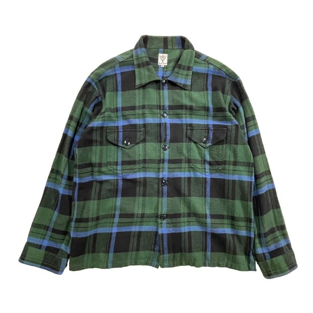사우스2웨스트8 체크 셔츠 L