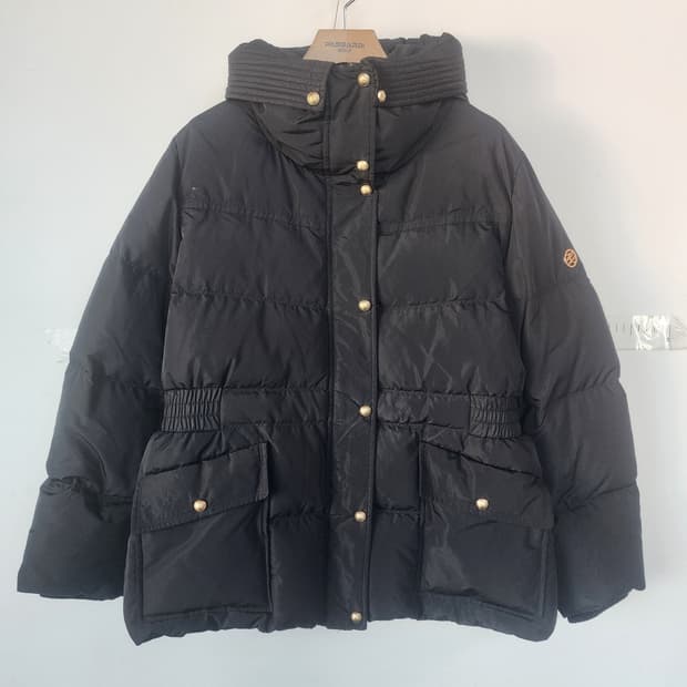 칼라거펠트 여성 블랙 패딩 점퍼