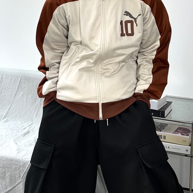 푸마 90s 브라운 배색 트랙탑 L