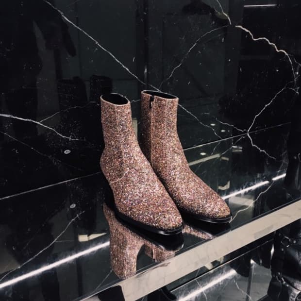생로랑 16ss 글리터 부츠