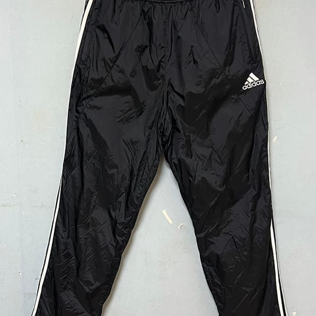 아디다스 남자 패딩 트랙팬츠 삼선 겨울 블랙 XXL 36