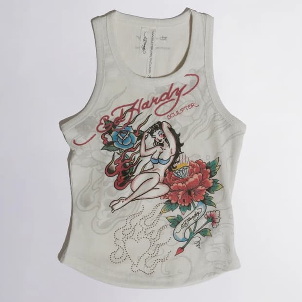 스컬프터 X 에드하디 탱크탑 크림