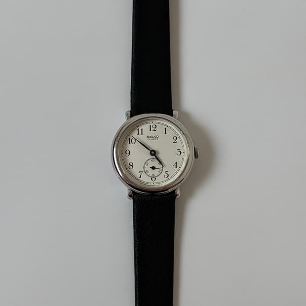 1980s Small Seconds Silver Ladies Quartz