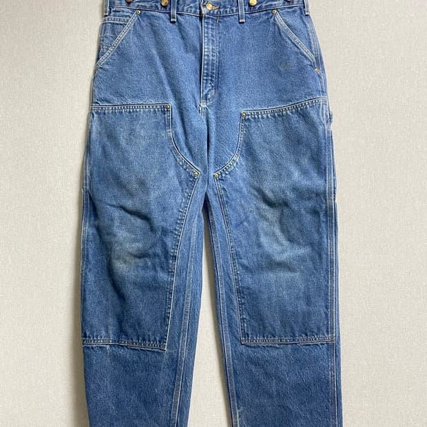 빈티지 칼하트 더블니 팬츠 38x30 데님