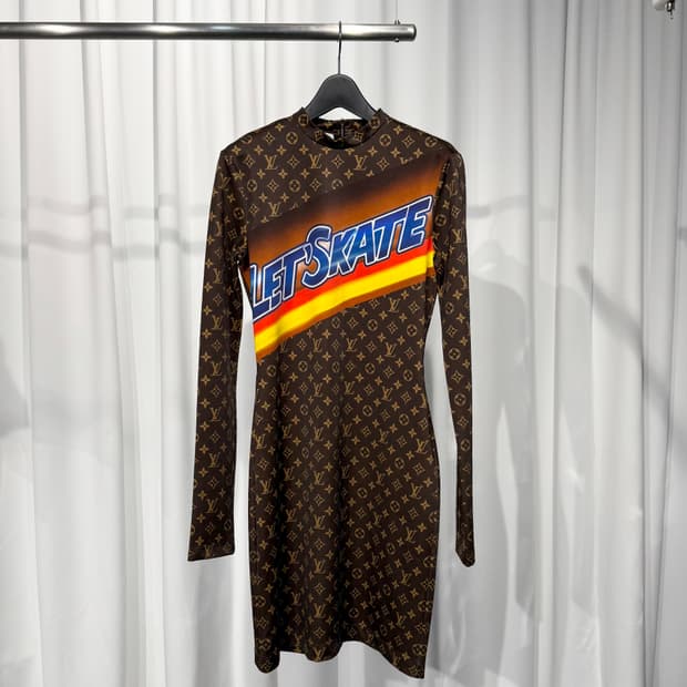 (XS) 루이비통 버질아블로 모노그램 저지 핏 드레스