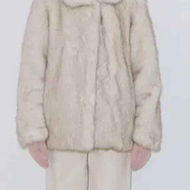 구함)시눈 Heavy Mix Fur Jacket (Ivory)