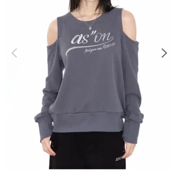 애즈온 kate hole sweatshirt (charcoal) 새상품