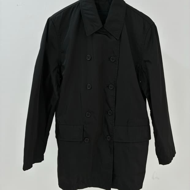 prada black half trenchcoat