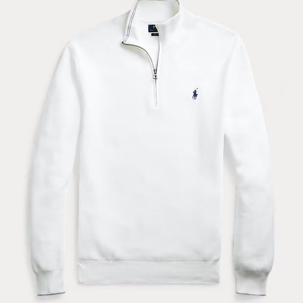 폴로 랄프로렌  코튼 하프 집업 스웨터