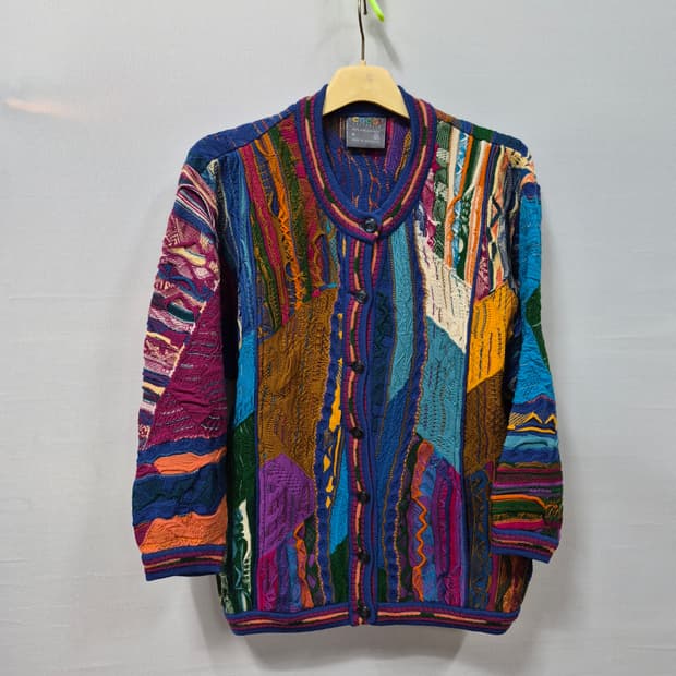 쿠지 COOGI 쿠기 멀티컬러 니트 가디건 M