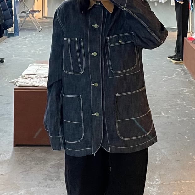 오시코시 재팬 데님 스티치 워크초어 자켓 H1385