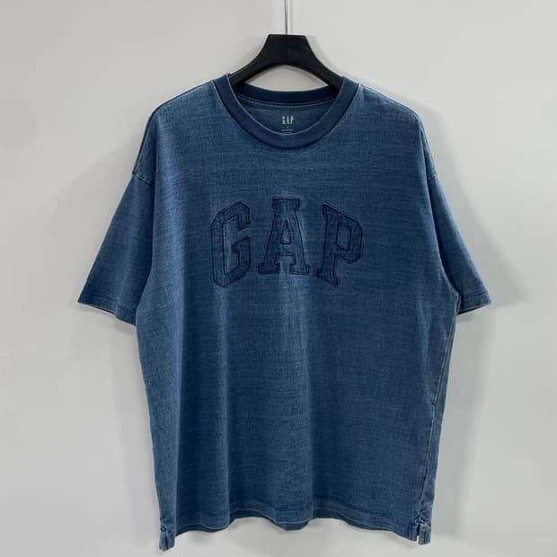 GAP 갭 빅로고 인디고 블루 반팔티 (on.859)
