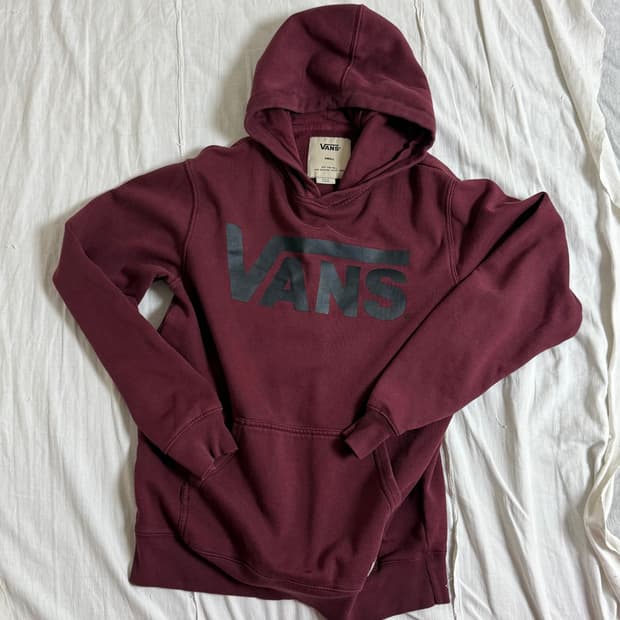 반스 버건디 후드