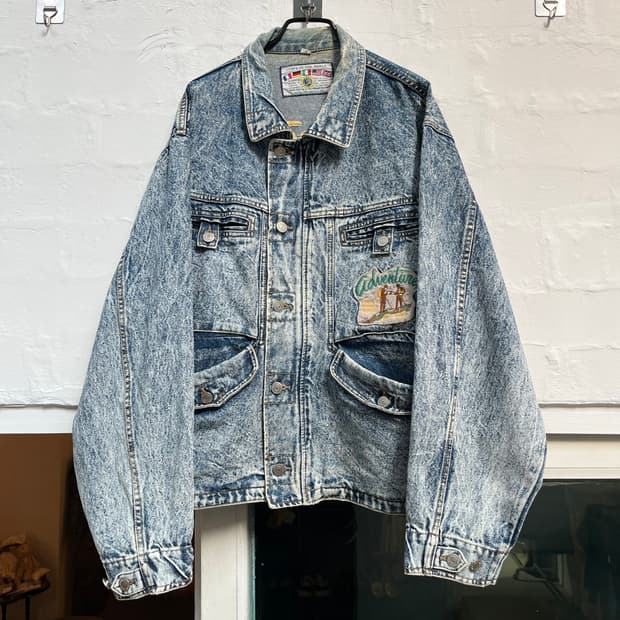 빈티지 워싱 데님 자켓 F