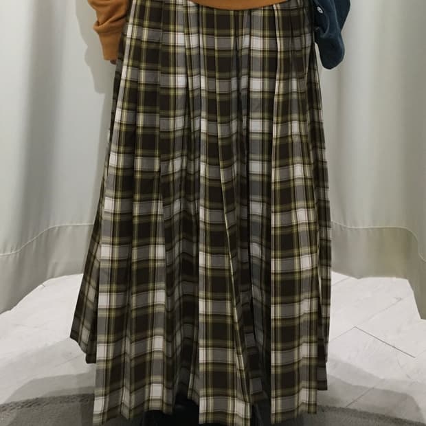 그리너리 하구미 체크 스커트