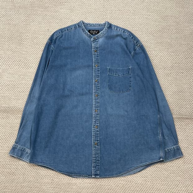 에디바우어 헨리넥 데님셔츠 r2284