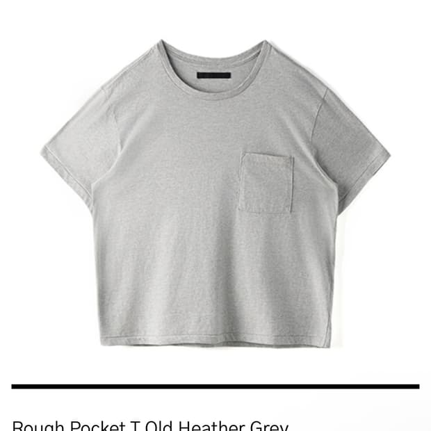 3) Htae Rough Pocket T Old Heather Grey