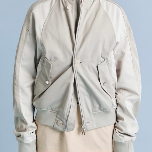 애드오프 트윈 패널 봄버 자켓 베이지 S
