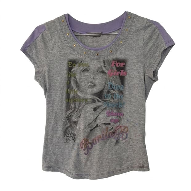 그레이 y2k 반팔티 