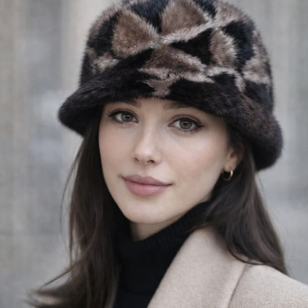 (50만원대)명품 천연 밍크 퍼 모자 (이탈리아 현지구매 새상품 컨디션)