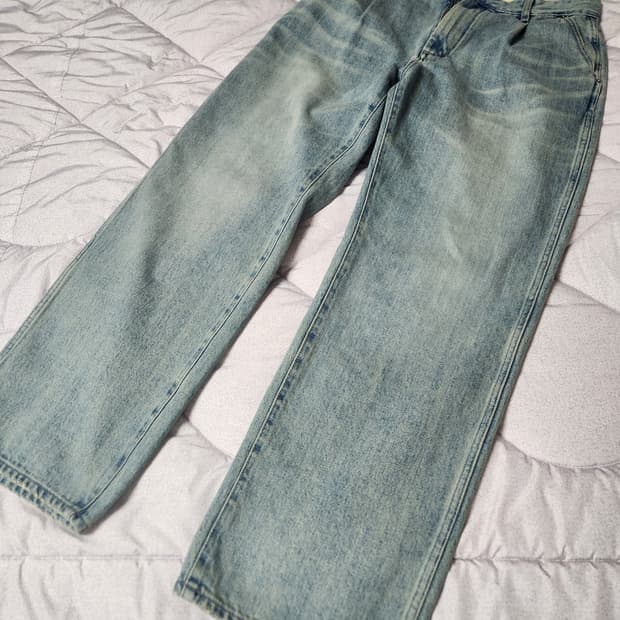 (2) 러프사이드 25SS 드레이프 블리치 데님