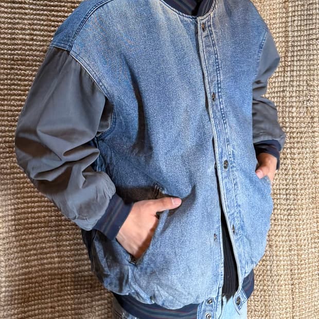 빈티지 데님 바시티