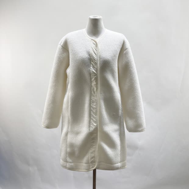 네파 여성 양털후리스 롱자켓 화이트 90