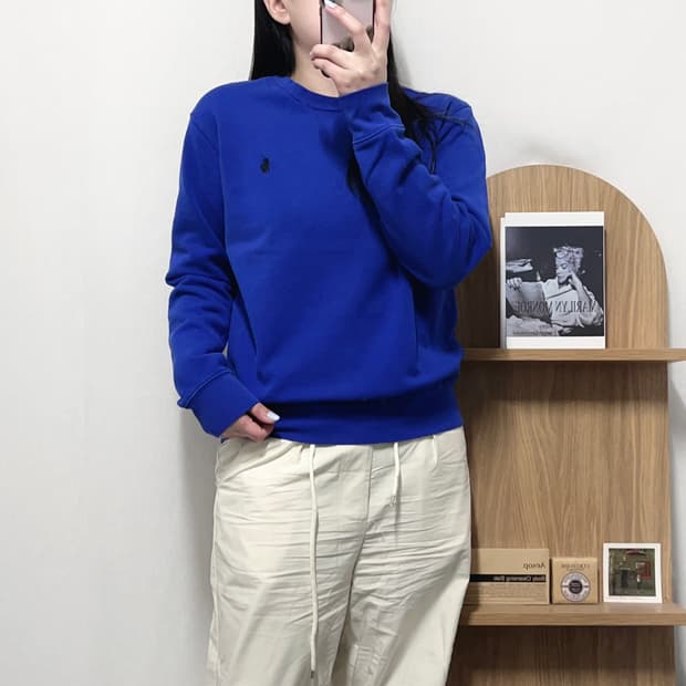 [정품] 폴로 블루 / 블랙포니 기모 맨투맨 [ S ]