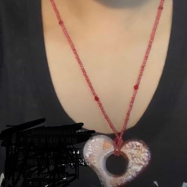 도시 하트목걸이 빈티지 오리엔탈 목걸이 페어리 갸루 펑크