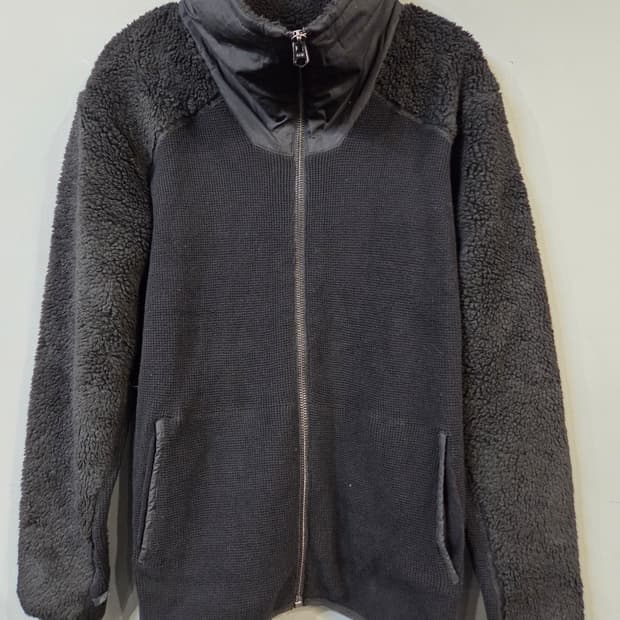 G-STAR검정색 넥 풀집업 니트 자켓(XL)