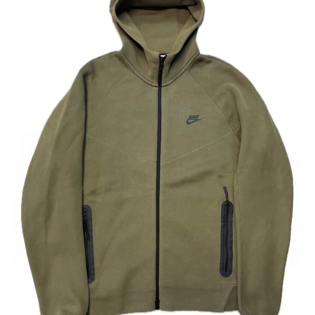 나이키 NSW 테크 플리스 윈드러너 풀 집 후드 올리브