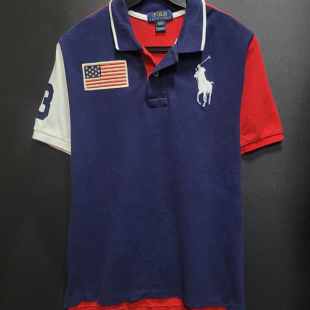 랄프로렌 빈티지 치프키프 빅포니 자수로고 셔츠 