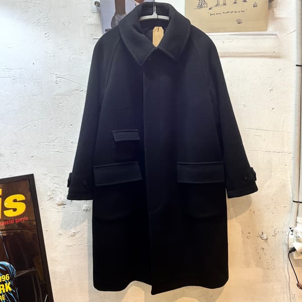 미니멀프로젝트 울 발마칸 트래블러 코트 블랙