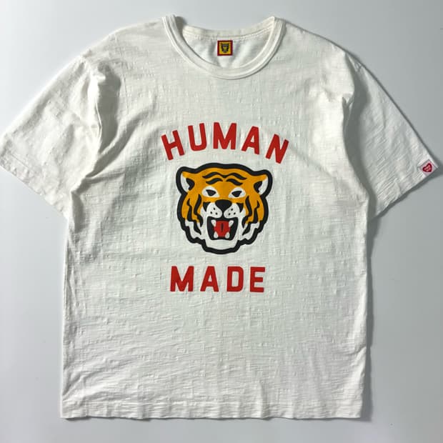 Humanmade  휴먼메이드 화이트 타이거 프린팅 반팔티셔츠 