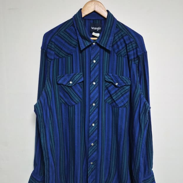 랭글러Wrangler 스트라이프 웨스턴 셔츠 2XL사이즈 - S343