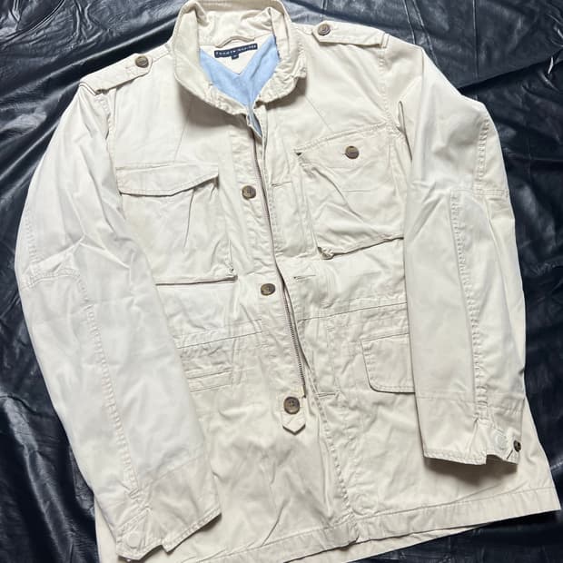 타미힐피거 아이보리 야상 자켓 M