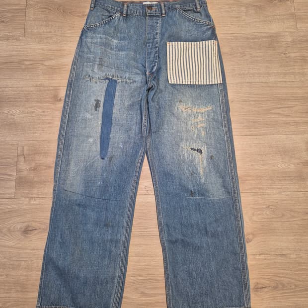 L) Bowwow 바우와우 프리즈너 리페어 에이징 데님팬츠