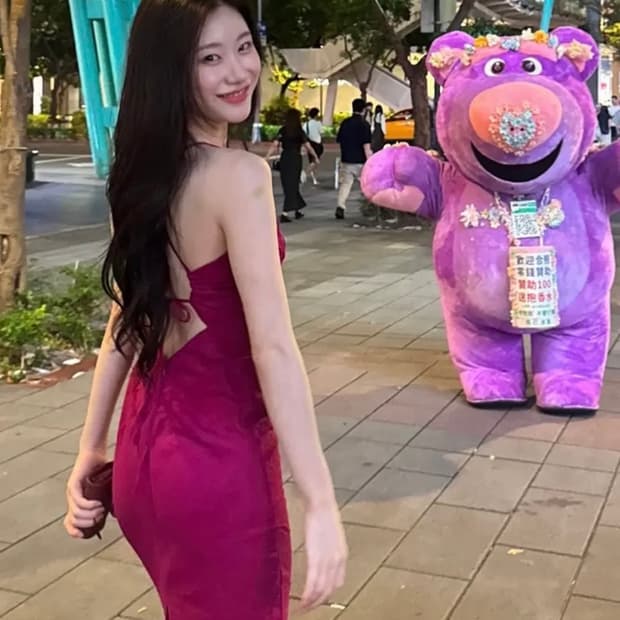 자라 스트랩 린넨 원피스